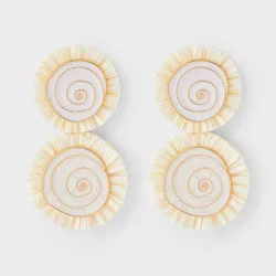 SUGARFIX by BaubleBar Raffia Statement Drop Earrings - White