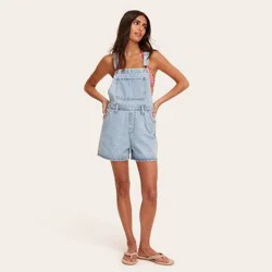 Women's Denim Shortalls - Parke x Target Light Wash S