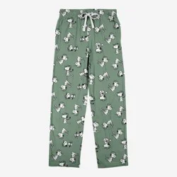 Men's Peanuts Father's Day Snoopy Sleep Pants - Green XL