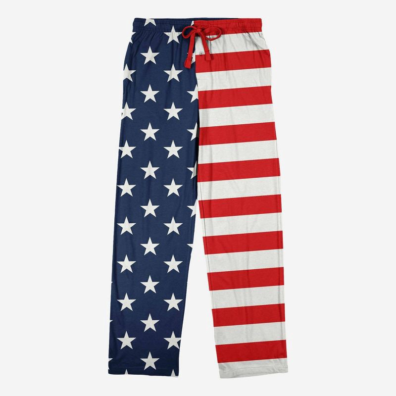 slide 1 of 2, Bioworld Men's Americana Flag Sleep Pants - Blue/Red XL, 1 ct