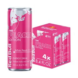 Red Bull White Peach Regular - 8.4 fl oz/4pk