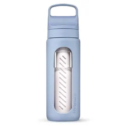 LifeStraw Go Series 20oz Glass Water Filter Bottle Icelandic Blue