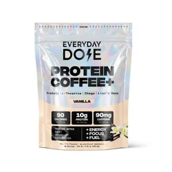 Everyday Dose Protein Coffee+ Vanilla Flavor Instant Coffee - 8.45oz