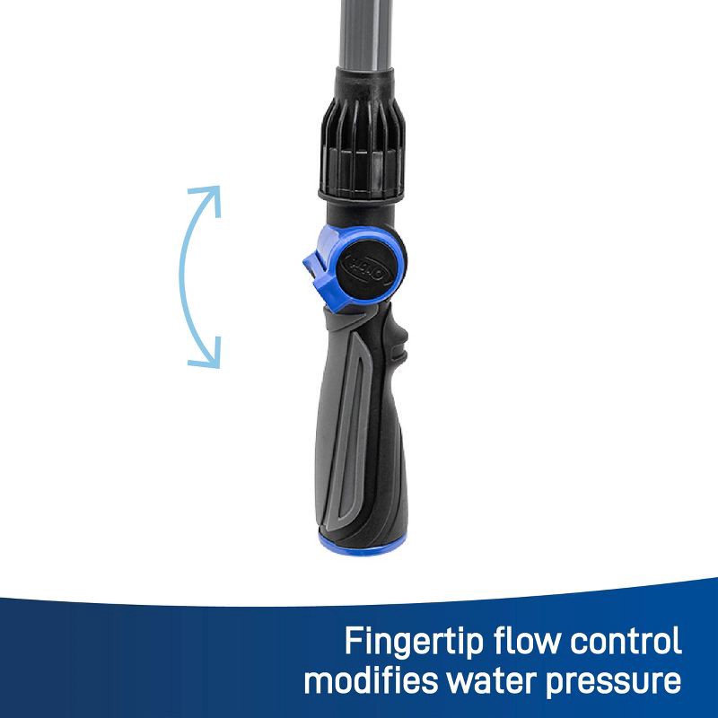 slide 5 of 7, Orbit 8-Pattern Thumb Control Hose Wand Gray/Blue/Black, 1 ct