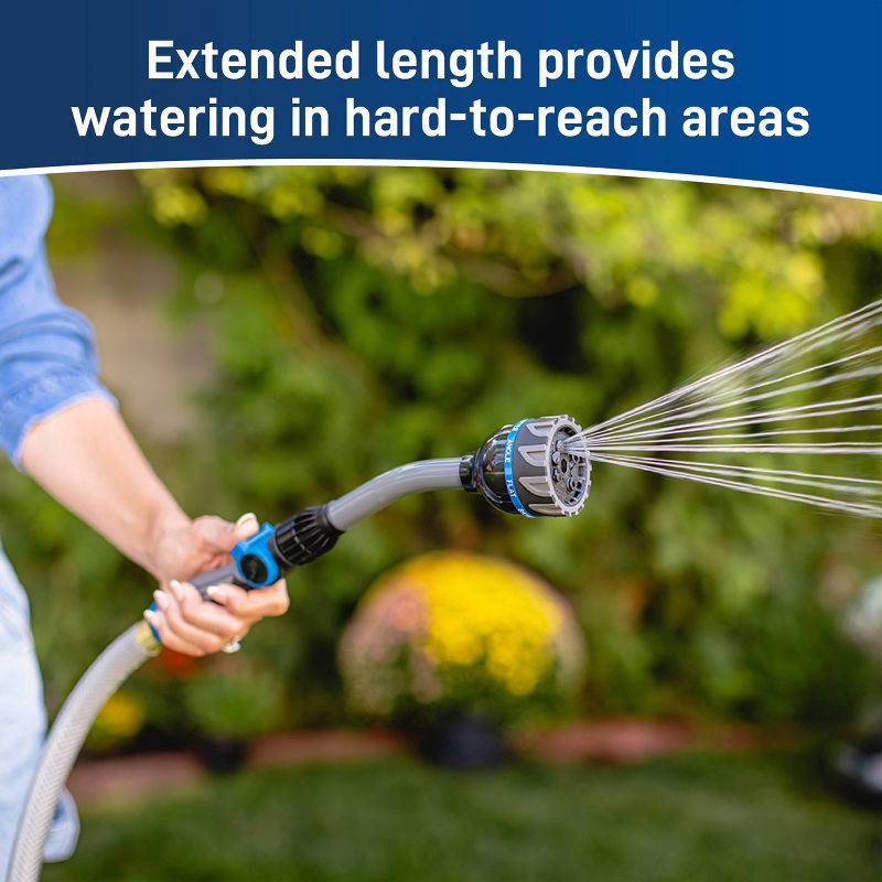 slide 6 of 7, Orbit 8-Pattern Thumb Control Hose Wand Gray/Blue/Black, 1 ct