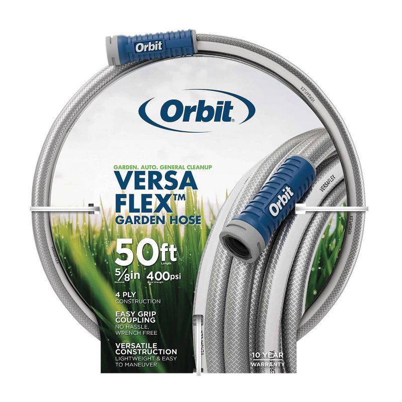 slide 2 of 4, Orbit 50' Standard Hoses White/Gray/Blue, 1 ct