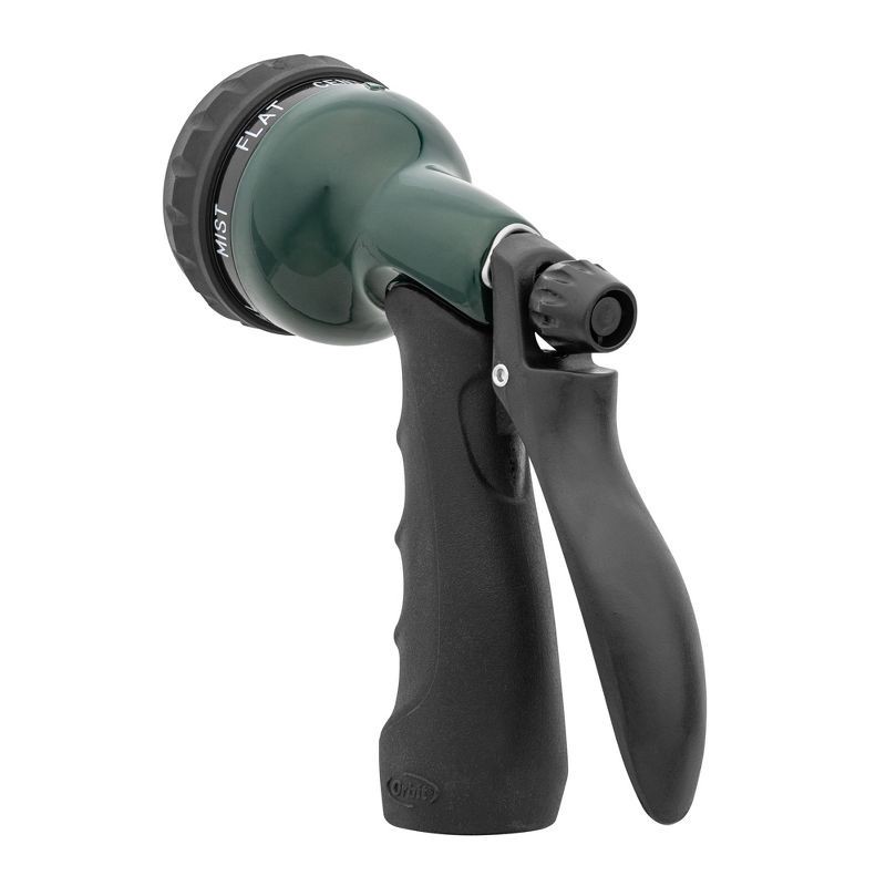 slide 3 of 5, Orbit 7-Pattern Metal Rear Trigger Hose Nozzle Green/Black, 1 ct