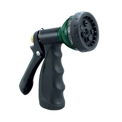 Orbit 7-Pattern Metal Rear Trigger Compact Hose Nozzle Green/Black