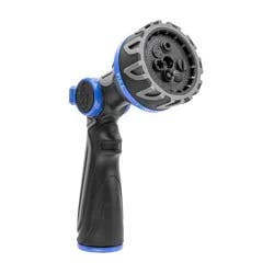 Orbit Q Series 7-Pattern Metal Thumb Control Hose Nozzle Gray/Blue/Black