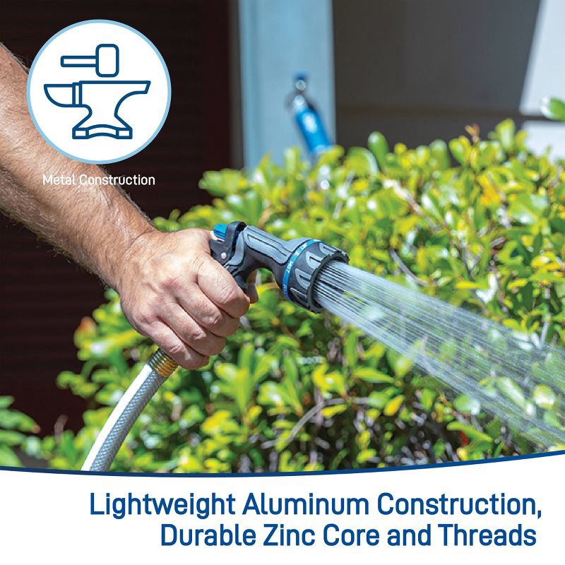 slide 7 of 7, Orbit Irrigation Orbit Q Series 8-Pattern Metal Rear Trigger Hose Nozzle Gray/Blue/Black, 1 ct