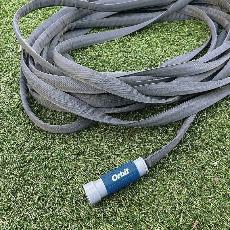 slide 2 of 3, Orbit Irrigation Orbit 100' Heavy Duty Fabric Hose White/Gray/Blue, 1 ct