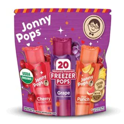 JonnyPops Freezer Pops Classic Cherry, Grape & Fruit Punch - 28 fl oz/20ct