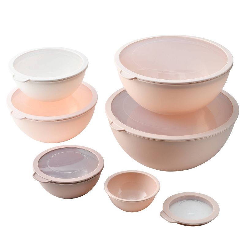 slide 1 of 5, Cook With Color Mixing Bowl Set Blush, 1 ct