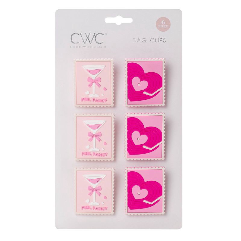 slide 1 of 5, Cook With Color Bag Clips Heart Stamps, 1 ct