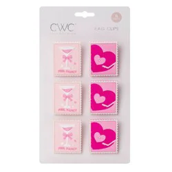 Cook With Color Bag Clips Heart Stamps