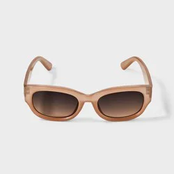 Plastic Thick Rectangle Sunglasses - A New Day™ Taupe