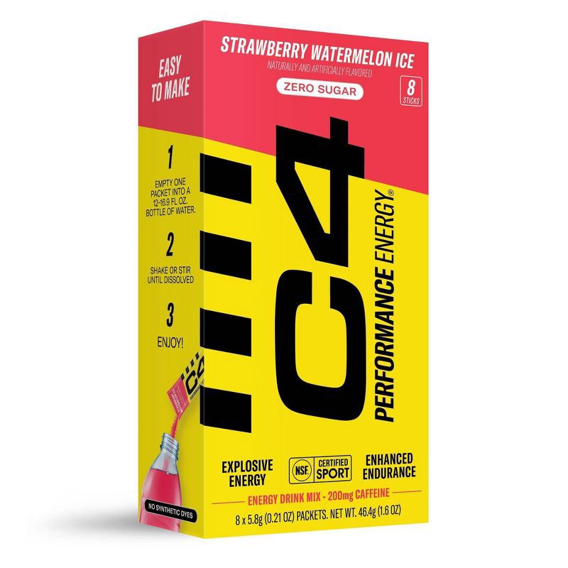 slide 1 of 2, C4 Energy Strawberry Watermelon Drink Sticks - 8ct, 8 ct
