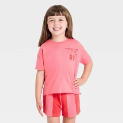Grayson Mini Toddler Girls' St Tropez Oversized T-Shirt - Bright Pink 5T