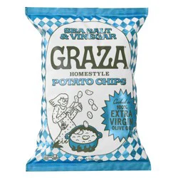 Graza Extra Virgin Olive Oil Sea Salt and Vinegar Potato Chips Bag - 5.5.oz