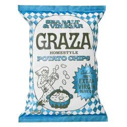 Graza Extra Virgin Olive Oil Sea Salt and Vinegar Potato Chips Bag - 5.5.oz