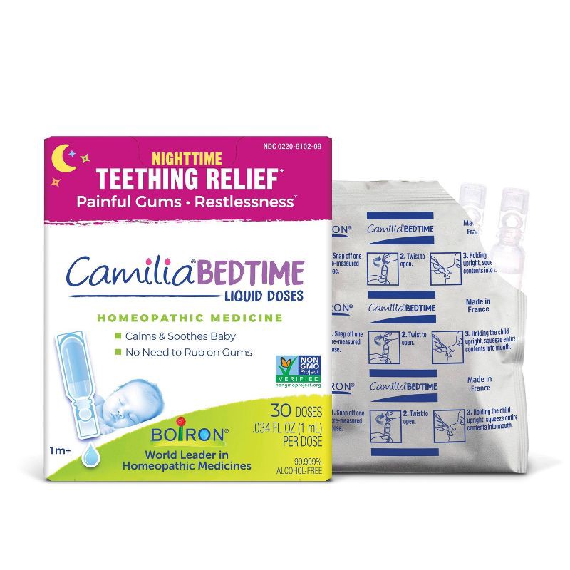 slide 1 of 10, Boiron Camilia Bedtime Teething Relief for Babies- 30 Liquid Doses, 1 ct