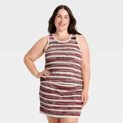Women's Striped Sleeveless Scoop Neck Pullover Sweater - Universal Thread™ Multicolor XXL