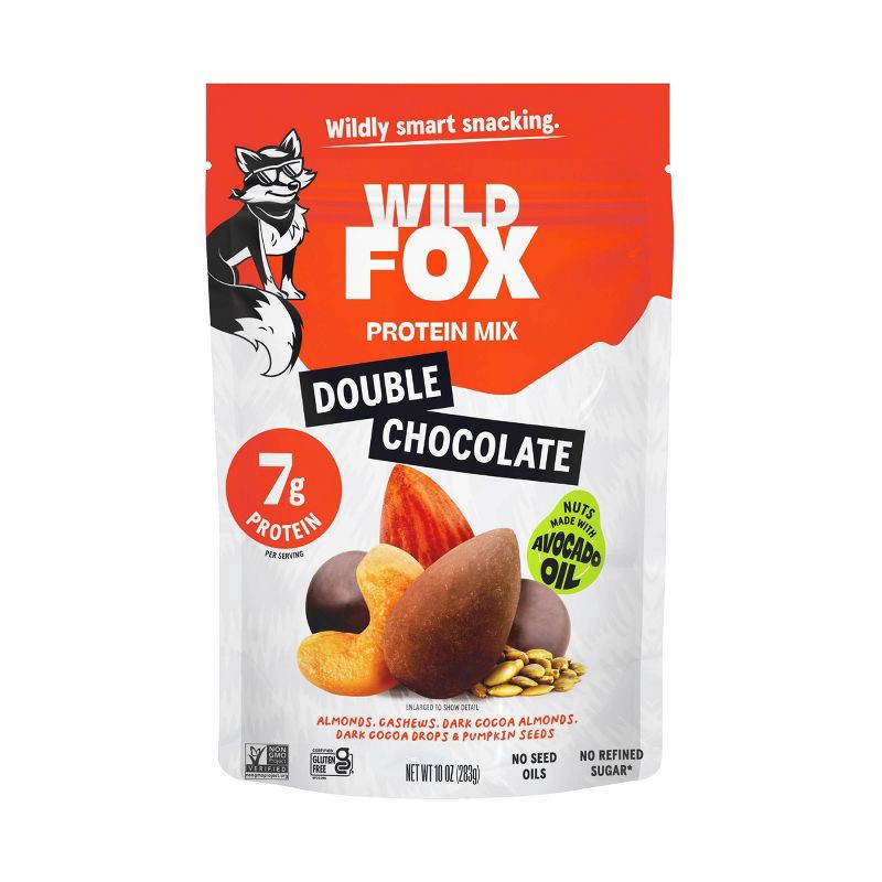 slide 1 of 5, Wild Fox Double Chocolate Trail Protein Mix - 10oz, 10 oz