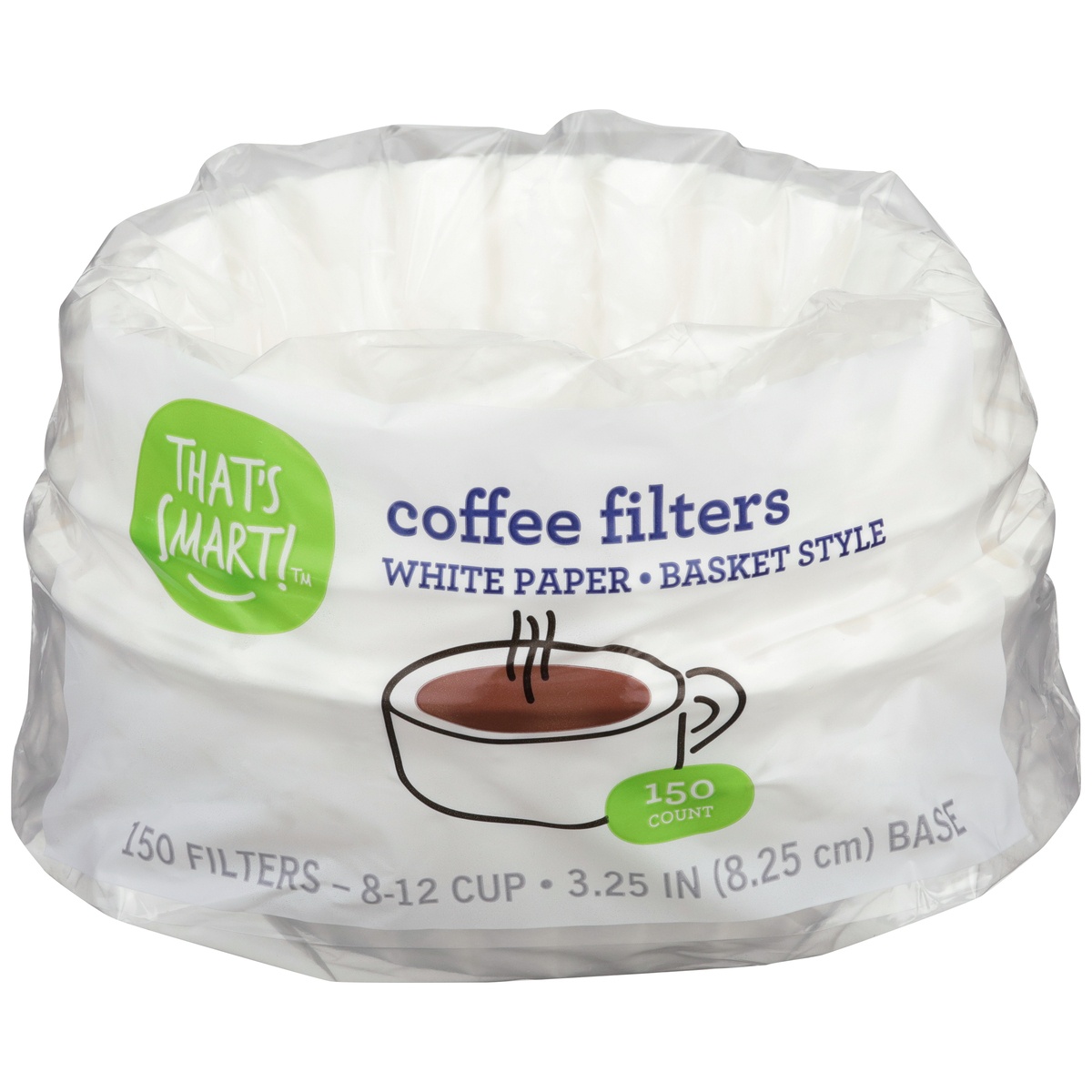 slide 1 of 1, That's Smart! Coffee Filters 8-12 Cup, 150 ct