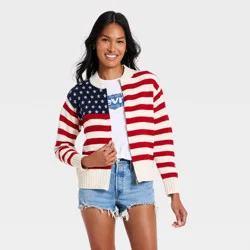 Women's Americana Full Zip Cardigan - Universal Thread™ Cream M