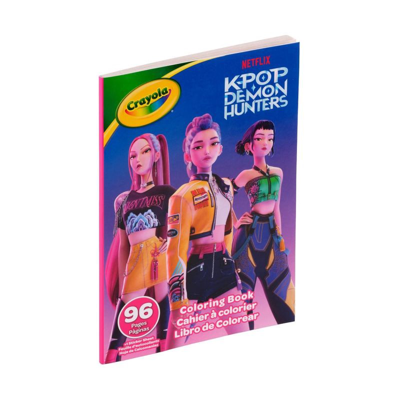 slide 2 of 6, Crayola 10.75"x7.75" K-Pop Demon Hunters Coloring Book 96 Pages, 1 ct