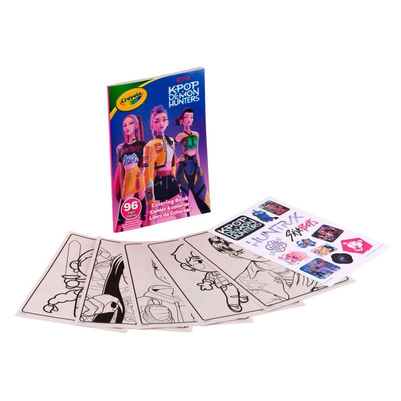 slide 3 of 6, Crayola 10.75"x7.75" K-Pop Demon Hunters Coloring Book 96 Pages, 1 ct