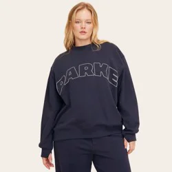 Women's Mockneck Pullover Sweatshirt - Parke x Target Navy Blue L/XL