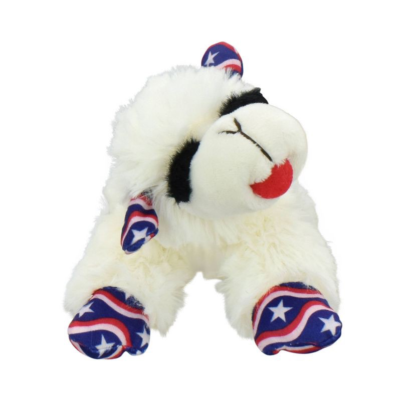 slide 1 of 5, Multipet Lamb Chop Americana Stars Stripes Interactive Plush Dog Toy, 1 ct