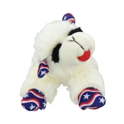 Multipet Lamb Chop Americana Stars Stripes Interactive Plush Dog Toy