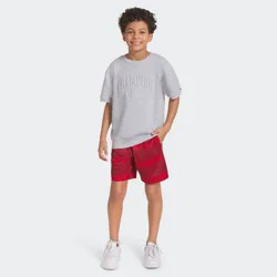 Champion Boys' Oversized Logo French Terry Crewneck Shirt - Heathered Gray S