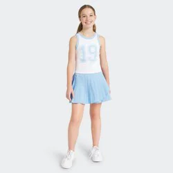 Champion Girls' Graphic High Neck Ribbed Tank Top - Bright White L