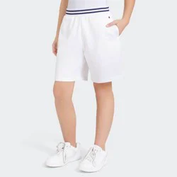 Champion Girls' Loose Fit French Terry Shorts - Bright White M