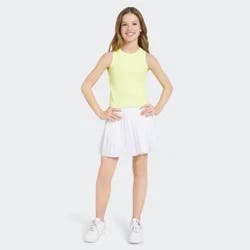 Champion Girls' Logo High Neck Ribbed Tank Top - Lemon Yellow L