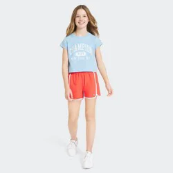 Champion Girls' Graphic Baby T-Shirt - Light Blue XL