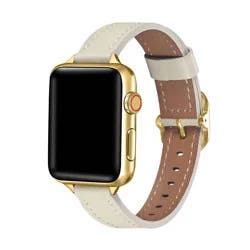 Posh Tech Carmen Leather Band for Apple Watch - Cream