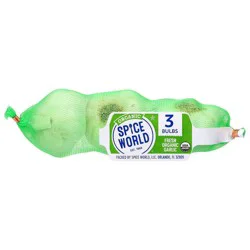 Spice World Organic Garlic Bulbs - 3ct