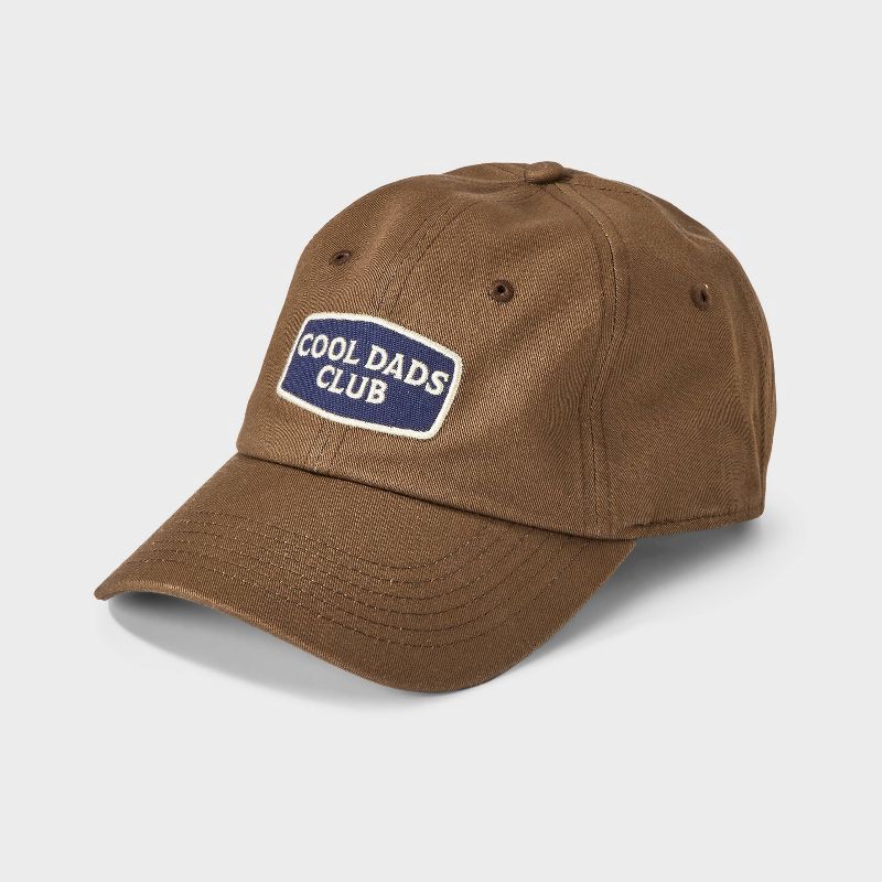 slide 1 of 4, Men's 6 Panel Cool Dads Club Baseball Hat - Goodfellow & Co™ Brown, 1 ct