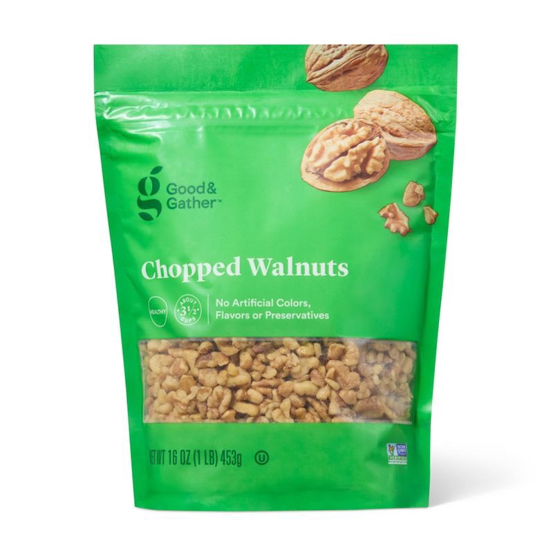 slide 1 of 4, Chopped Walnuts - 16oz - Good & Gather™, 16 oz