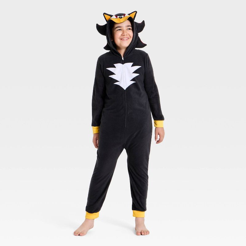 slide 1 of 3, Boys' Sonic the Hedgehog Shadow Union Suit - Black S, 1 ct
