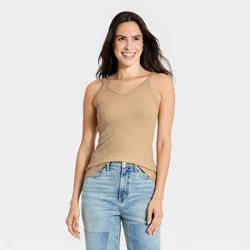 Women's Vintage Cami Tank Top - Universal Thread™ Tan M