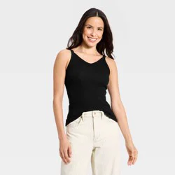 Women's Vintage Cami Tank Top - Universal Thread™ Black XL