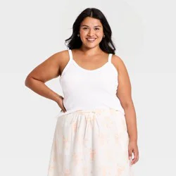 Women's Vintage Cami Tank Top - Universal Thread™ White XXL