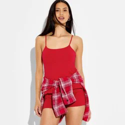 Women's Soft Cotton Babydoll Tank Top - Wild Fable™ Red XL