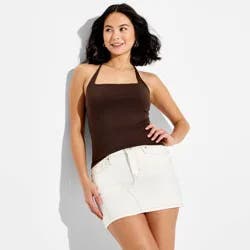 Women's Butterbliss Joy Halter Top - Wild Fable™ Dark Brown S