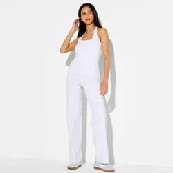 Women's Soft Cotton Low-Rise Straight Leg Pull-On Pants - Wild Fable™ Heather Gray L